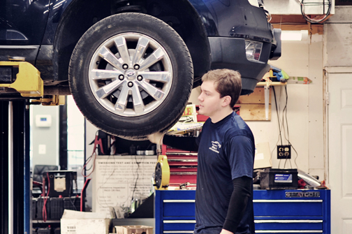 Dave Checking Tire